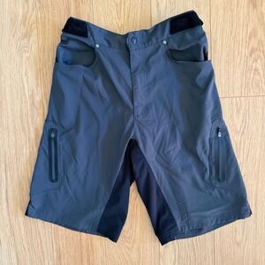 Zoic Ether Cycling Shorts Mens Large Gray Mountain Bike MTB Cargo Technical 12"